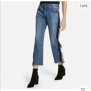 NWT 3X1 W3 Higher Ground Crop Spanish Fringe Jean Size 27